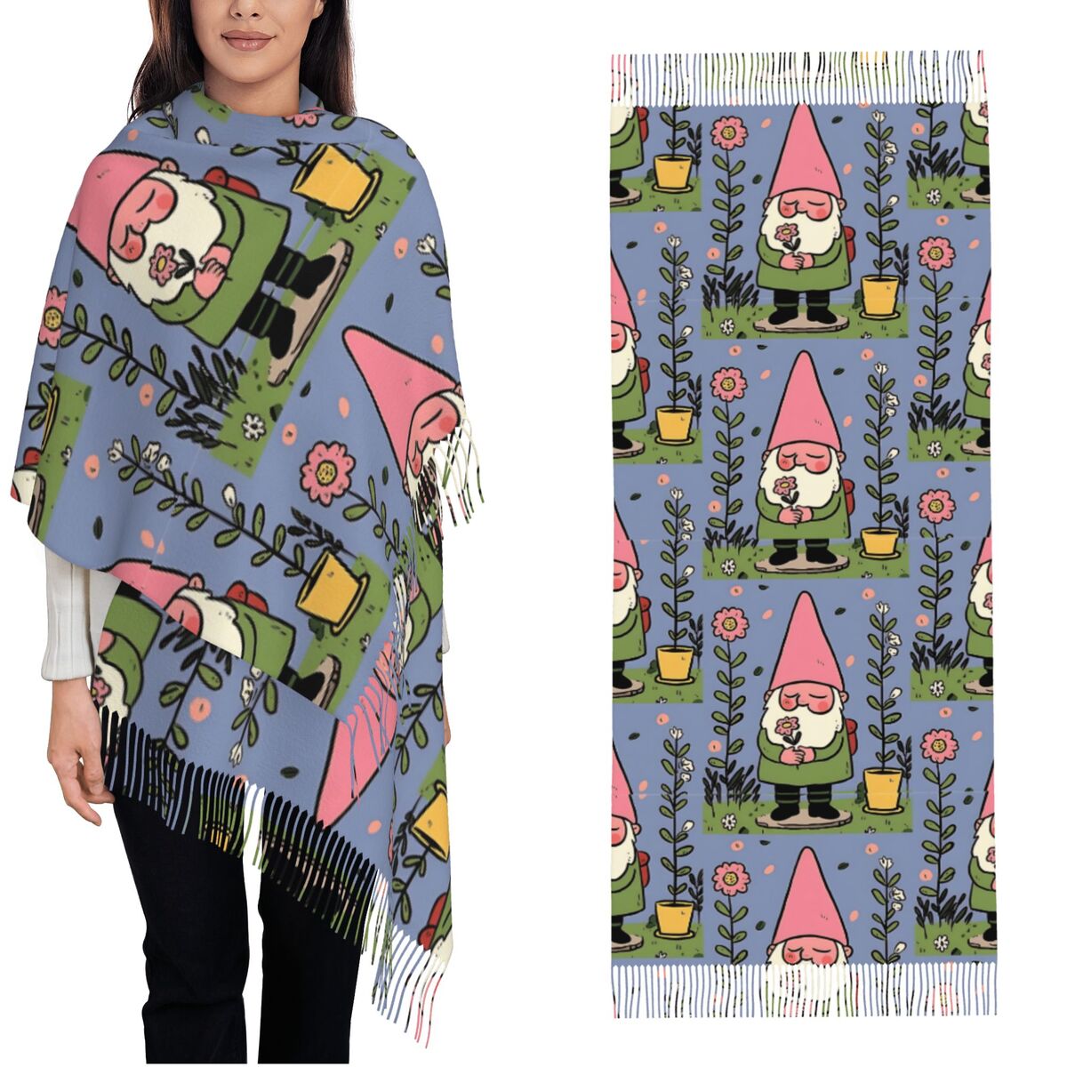 神話的なガーデンノームショール レディース用 暖かい 大きな - Pashmina Wrap Large のレビューと価格